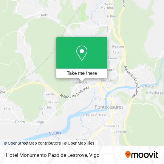 Hotel Monumento Pazo de Lestrove map