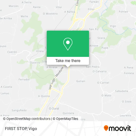 mapa FIRST STOP