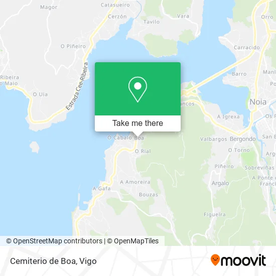 mapa Cemiterio de Boa