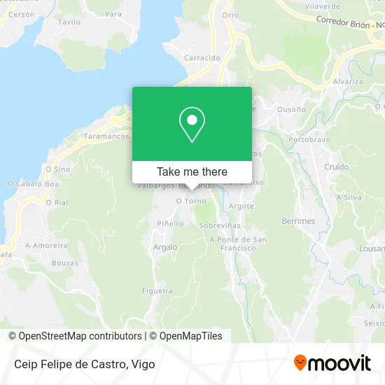 Ceip Felipe de Castro map