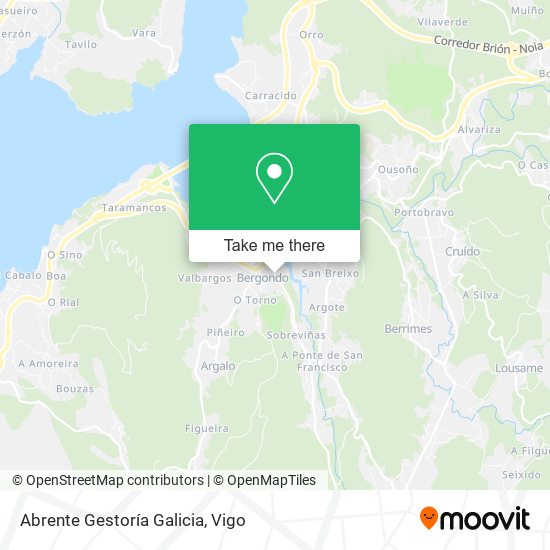 mapa Abrente Gestoría Galicia