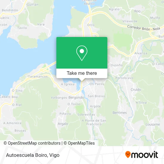 Autoescuela Boiro map