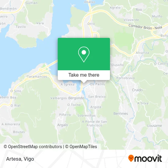 Artesa map