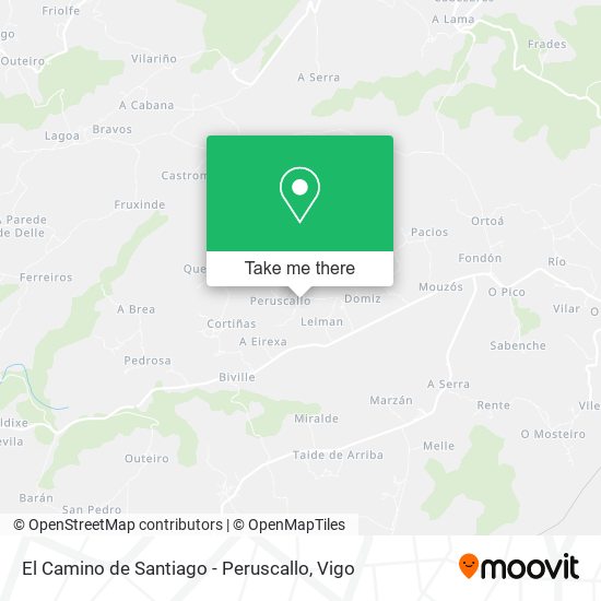 El Camino de Santiago - Peruscallo map