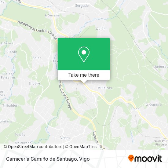 mapa Carnicería Camiño de Santiago