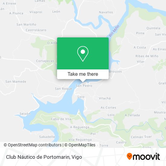 Club Náutico de Portomarin map