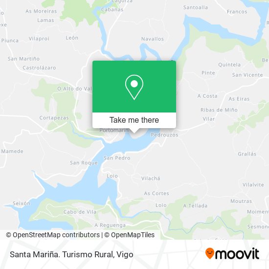 Santa Mariña. Turismo Rural map