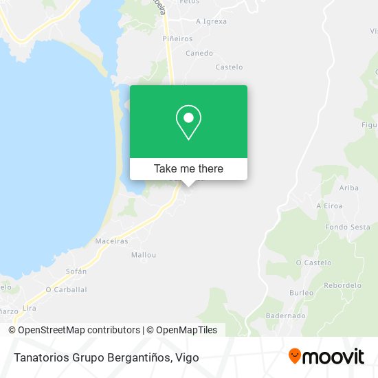 mapa Tanatorios Grupo Bergantiños