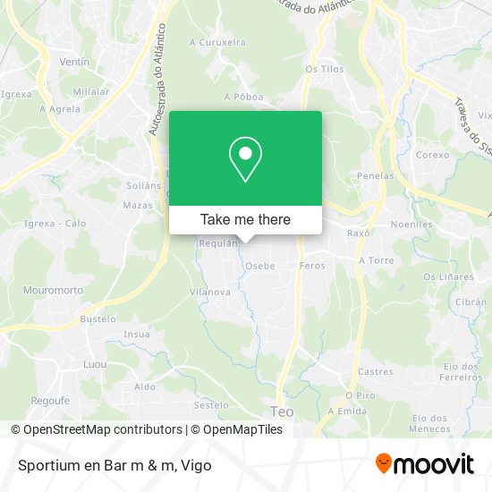 mapa Sportium en Bar m & m