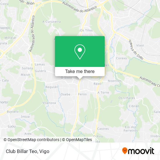 Club Billar Teo map