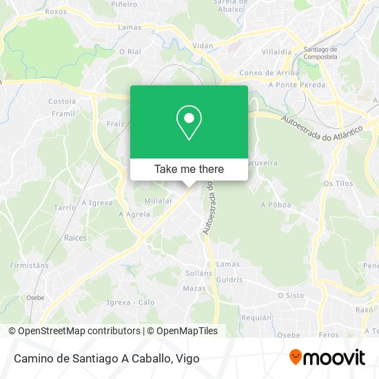 Camino de Santiago A Caballo map
