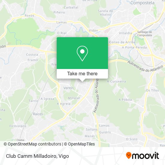 Club Camm Milladoiro map