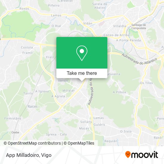 App Milladoiro map
