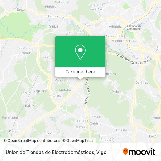 Union de Tiendas de Electrodomésticos map