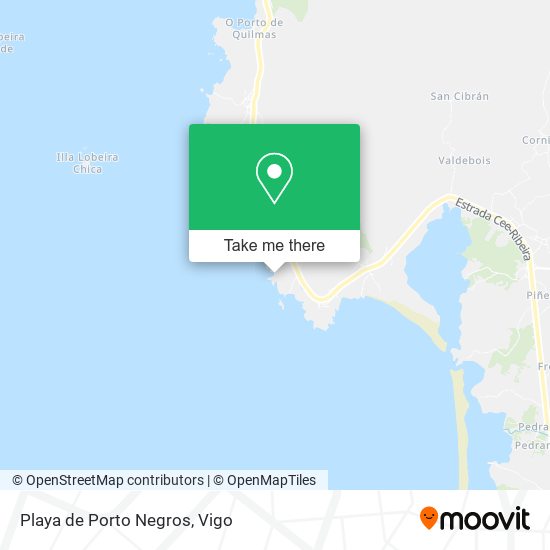 mapa Playa de Porto Negros