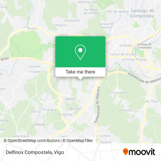 Delfinox Compostela map