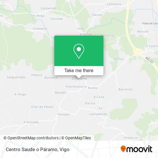 Centro Saude o Páramo map