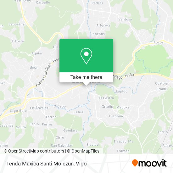 mapa Tenda Maxica Santi Molezun