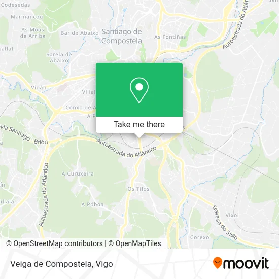 Veiga de Compostela map