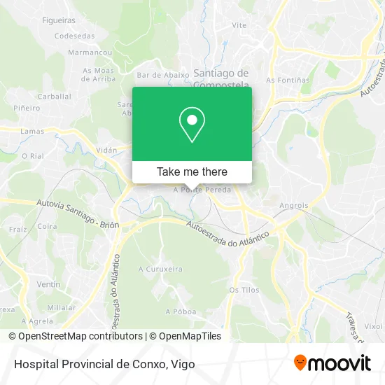 Hospital Provincial de Conxo map