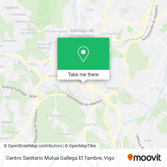 mapa Centro Sanitario Mutua Gallega El Tambre