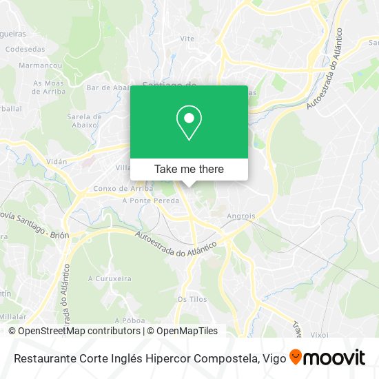 Restaurante Corte Inglés Hipercor Compostela map