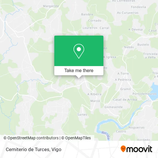 mapa Cemiterio de Turces