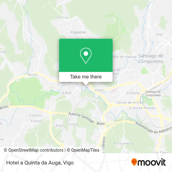 Hotel a Quinta da Auga map