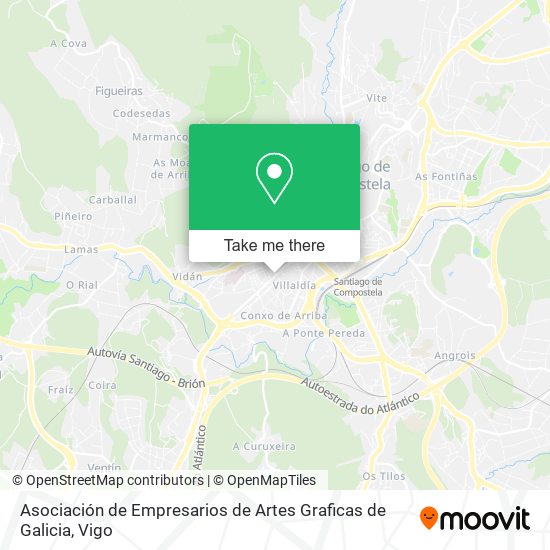 mapa Asociación de Empresarios de Artes Graficas de Galicia