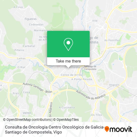 mapa Consulta de Oncologia Centro Oncológico de Galicia-Santiago de Compostela