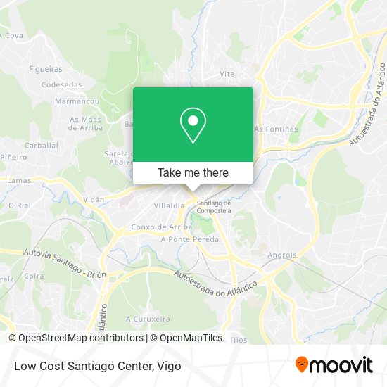 Low Cost Santiago Center map