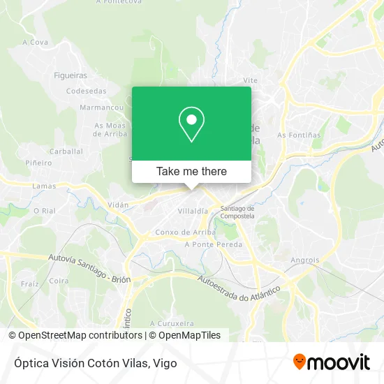 mapa Óptica Visión Cotón Vilas
