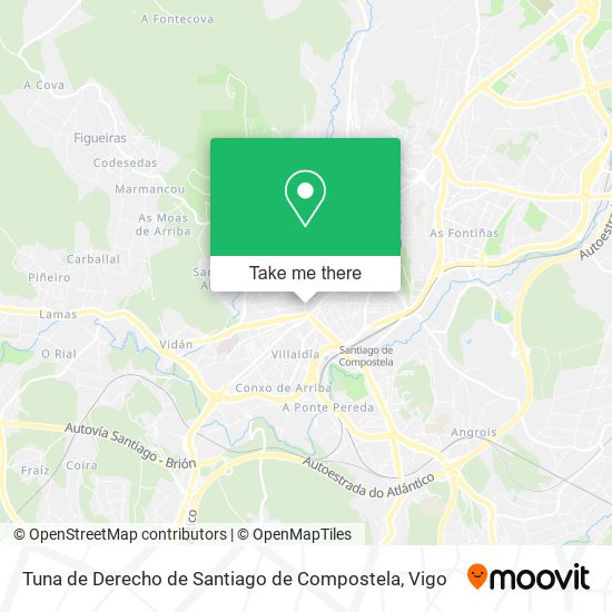 Tuna de Derecho de Santiago de Compostela map