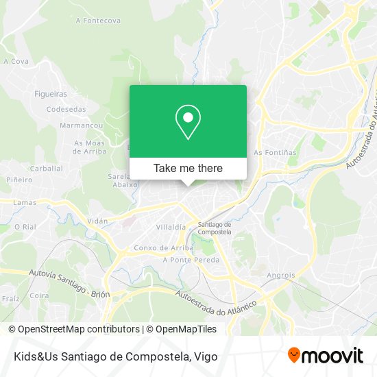 mapa Kids&Us Santiago de Compostela