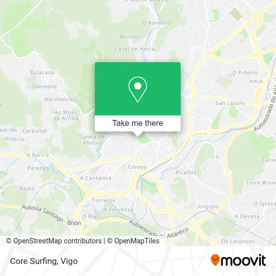 Core Surfing map