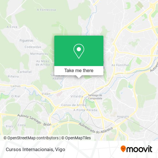 mapa Cursos Internacionais