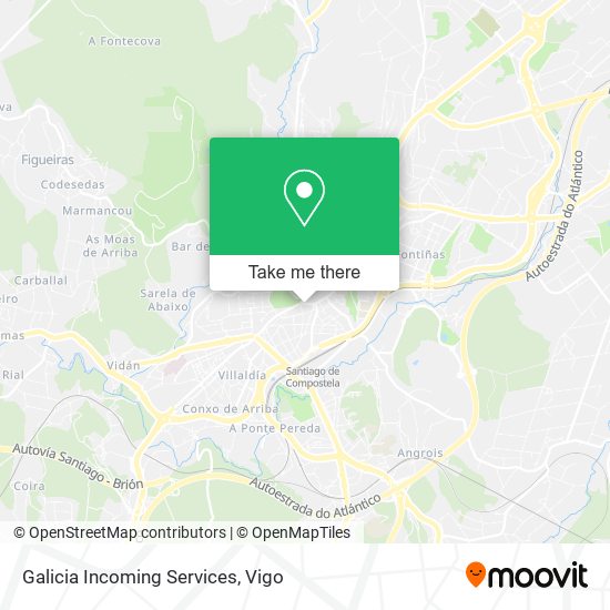 Galicia Incoming Services map