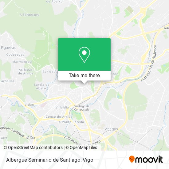 mapa Albergue Seminario de Santiago