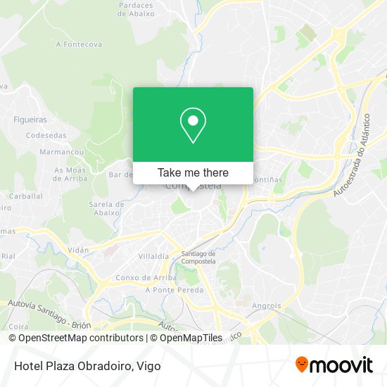 mapa Hotel Plaza Obradoiro