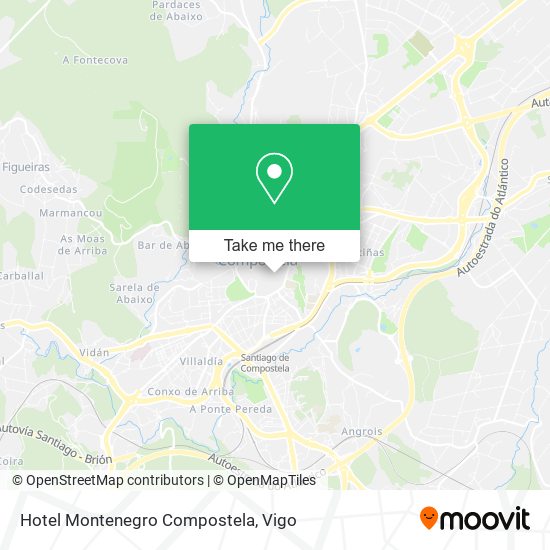 Hotel Montenegro Compostela map