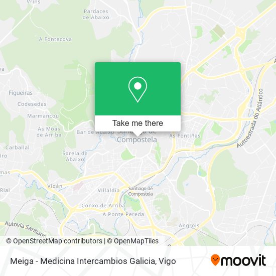 Meiga - Medicina Intercambios Galicia map