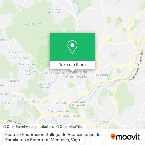 Feafes - Federación Gallega de Asociaciones de Familiares y Enfermos Mentales map