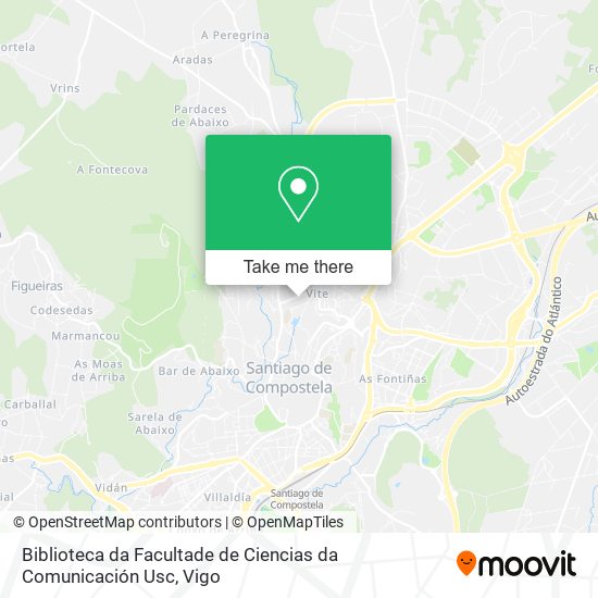 Biblioteca da Facultade de Ciencias da Comunicación Usc map