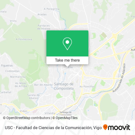 mapa USC - Facultad de Ciencias de la Comunicación