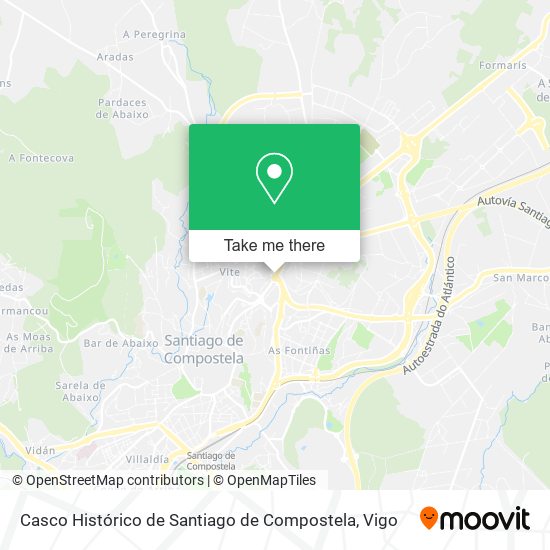 Casco Histórico de Santiago de Compostela map