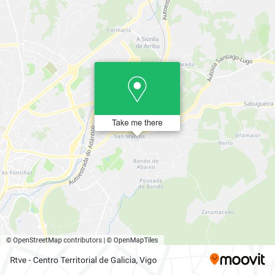Rtve - Centro Territorial de Galicia map