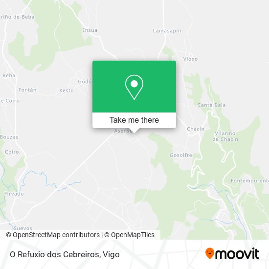 O Refuxio dos Cebreiros map