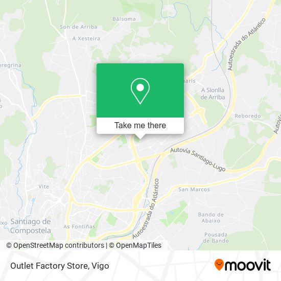 mapa Outlet Factory Store