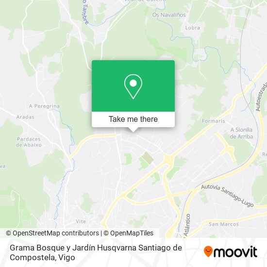 Grama Bosque y Jardín Husqvarna Santiago de Compostela map
