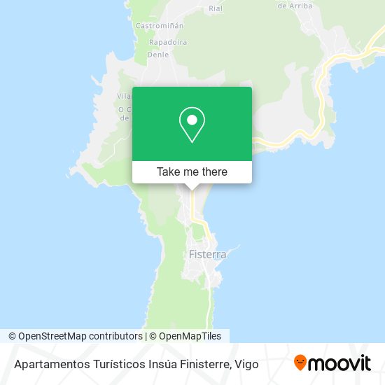 mapa Apartamentos Turísticos Insúa Finisterre